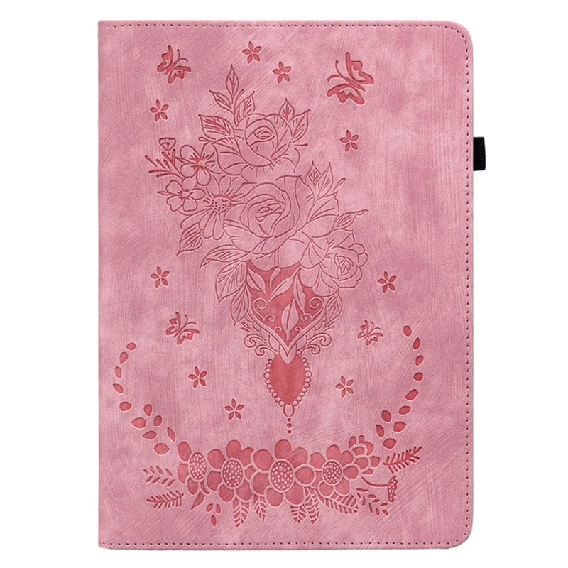 For Lenovo Tab M11 / Xiaoxin Pad 11 2024 Case Card Holder Stand PU Leather Tablet Cover - Pink