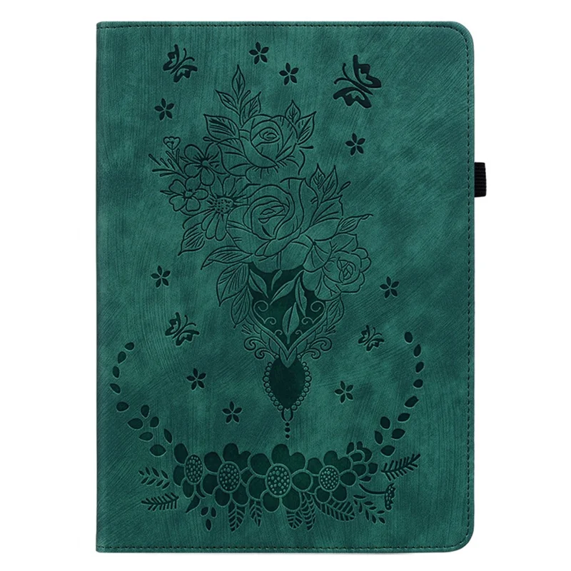For Lenovo Tab M11 / Xiaoxin Pad 11 2024 Case Card Holder Stand PU Leather Tablet Cover - Green