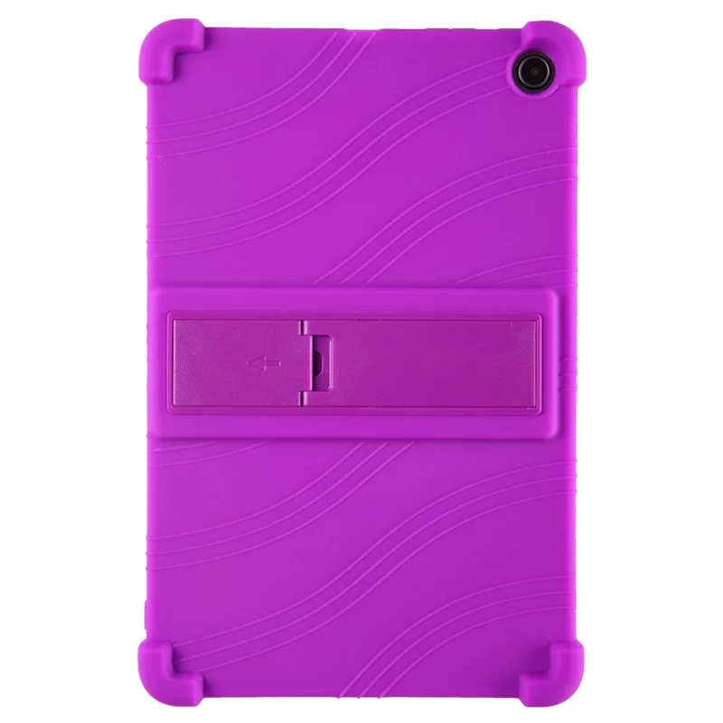 For Amazon Fire Max 11 Case Soft Silicone PC Kickstand Tablet Protective Cover - Purple