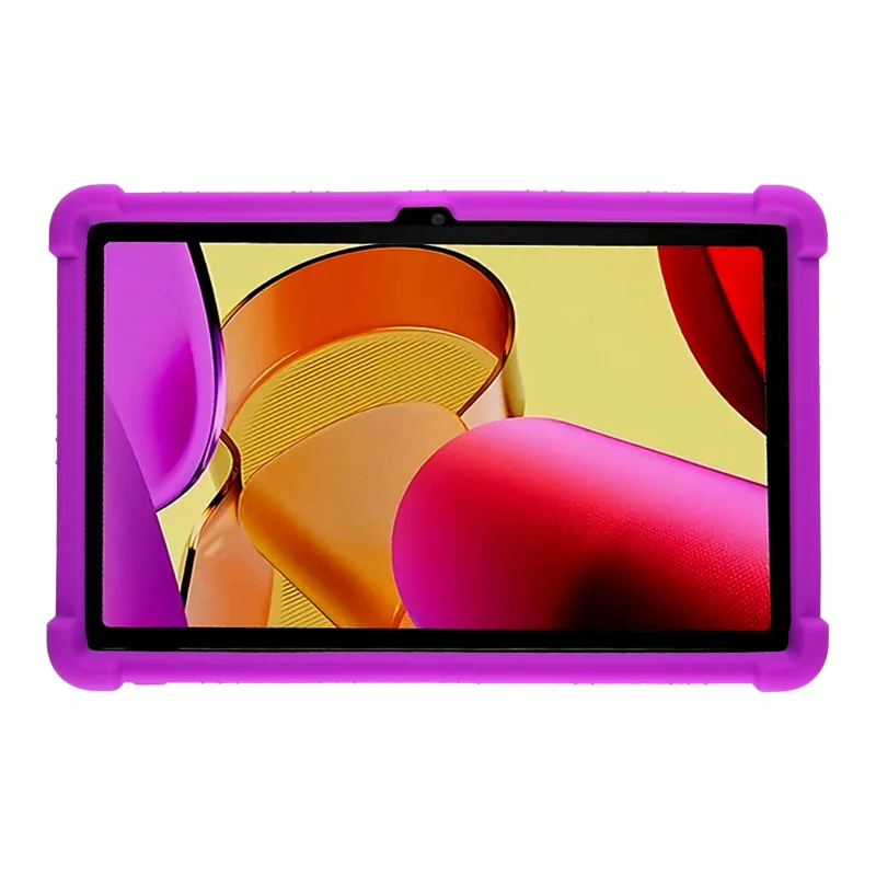 For Amazon Fire Max 11 Case Soft Silicone PC Kickstand Tablet Protective Cover - Purple