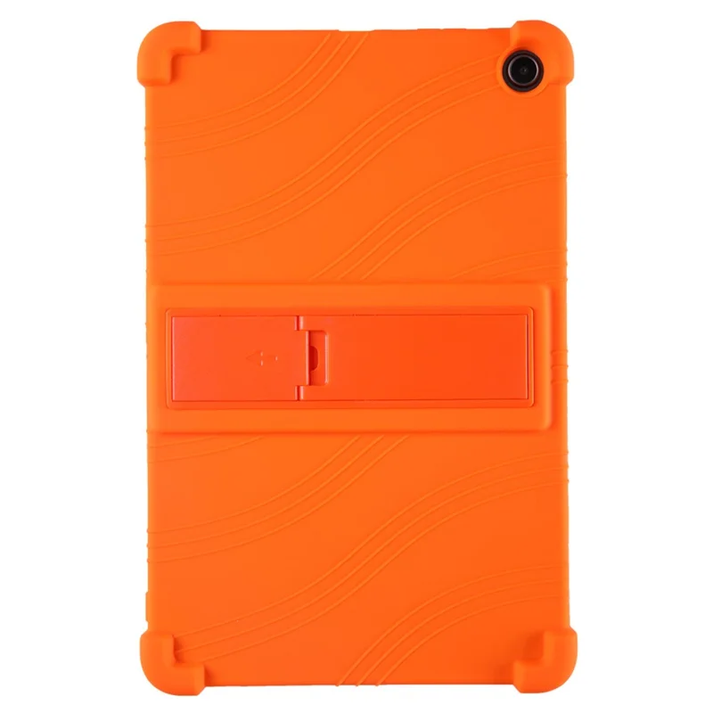 Skyddande skärmskydd för Amazon Fire Max 11, mjuk silikon- och PC-hölse med vikbar stödplatta - Orange