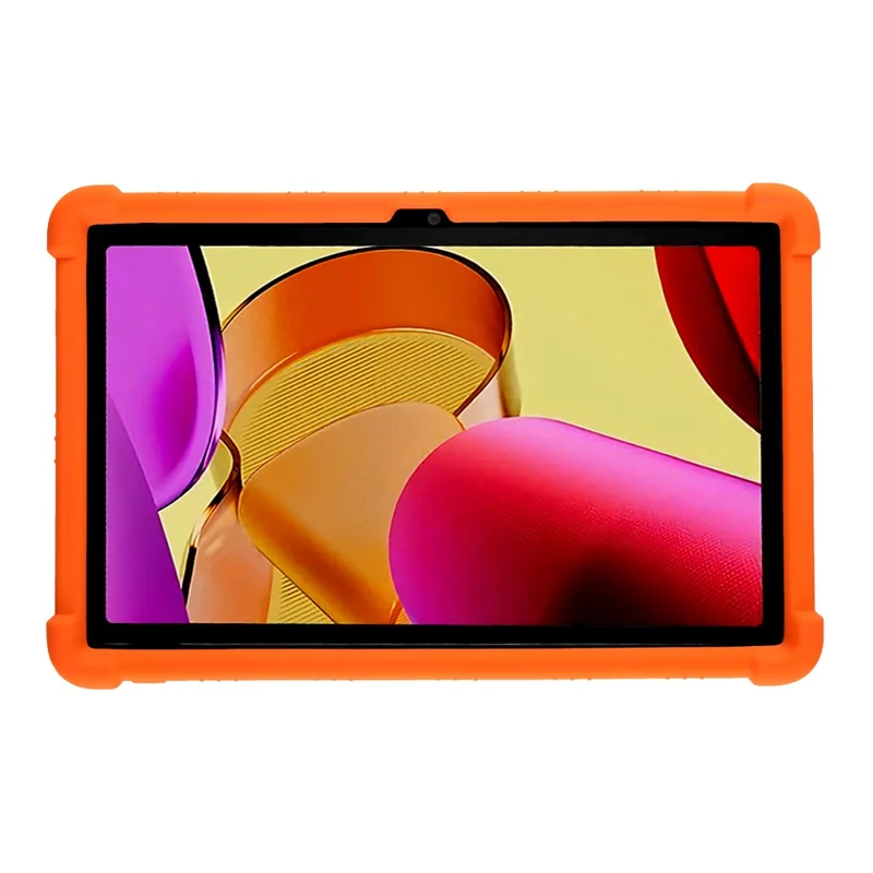 Skyddande skärmskydd för Amazon Fire Max 11, mjuk silikon- och PC-hölse med vikbar stödplatta - Orange