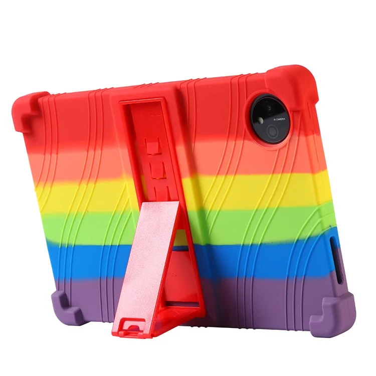 For Blackview Tab 80 10.1 (2023) Tablet Case PC Kickstand Soft Silicone Protective Cover - Multi-color