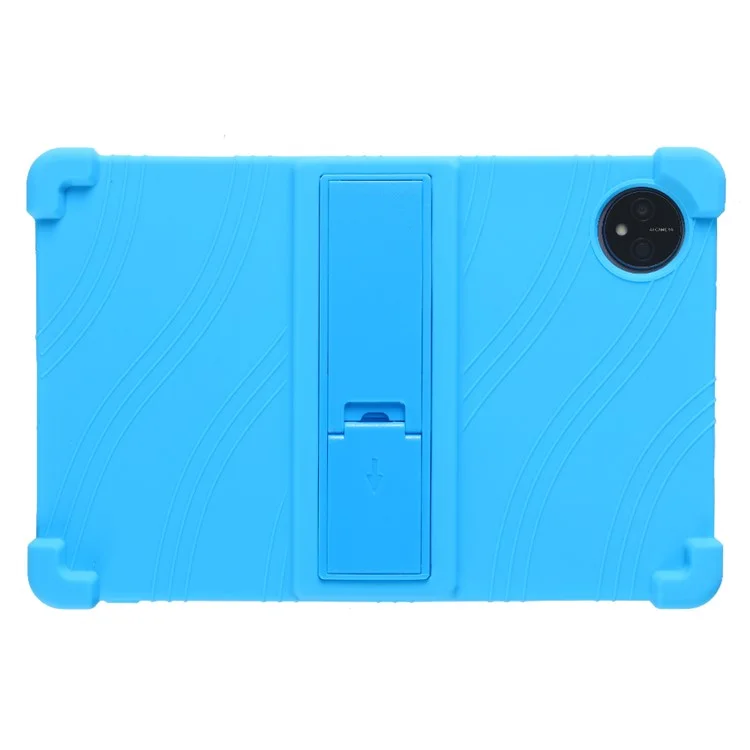 For Blackview Tab 80 10.1 (2023) Tablet Case PC Kickstand Soft Silicone Protective Cover - Sky Blue
