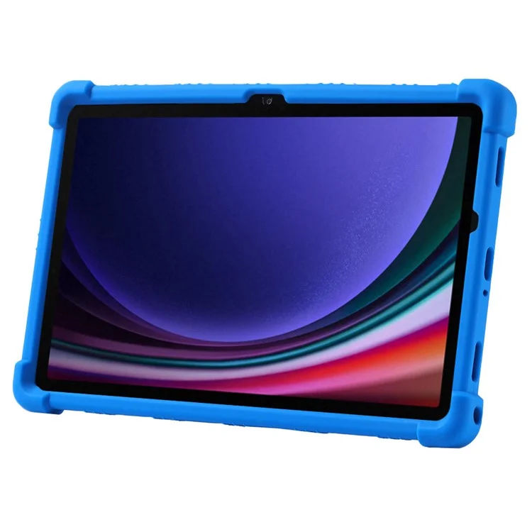 Per Samsung Galaxy Tab S9 / S9 FE Tablet Cover Supporto regolabile Antiurto Custodia in silicone - Blu scuro