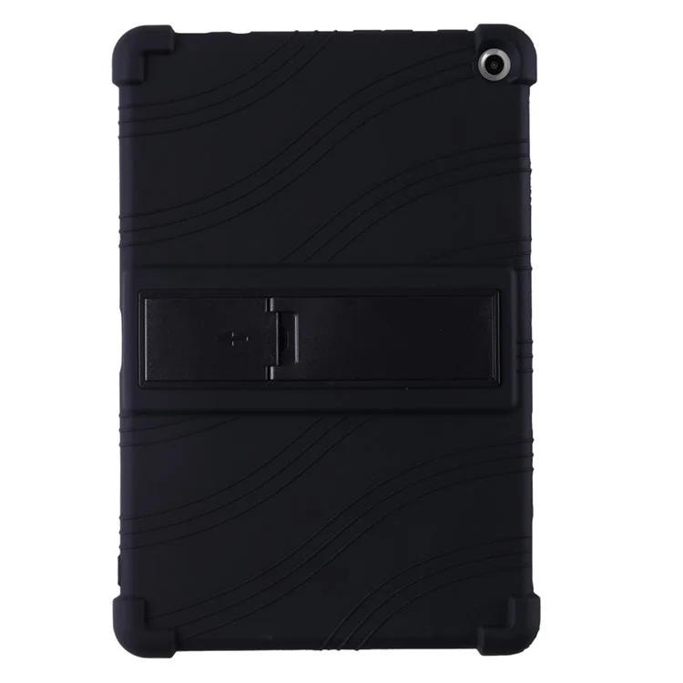 For Walmart Onn 10.1 inch (2022) Silicone Case Kickstand Anti-Scratch Tablet Cover - Black