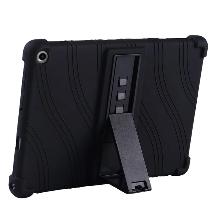 For Walmart Onn 10.1 inch (2022) Silicone Case Kickstand Anti-Scratch Tablet Cover - Black
