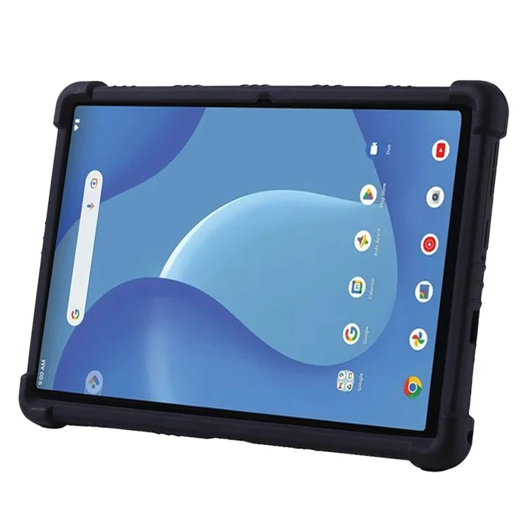 For Walmart Onn 10.1 inch (2022) Silicone Case Kickstand Anti-Scratch Tablet Cover - Black