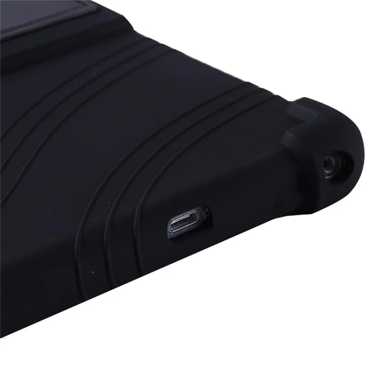 For Walmart Onn 10.1 inch (2022) Silicone Case Kickstand Anti-Scratch Tablet Cover - Black
