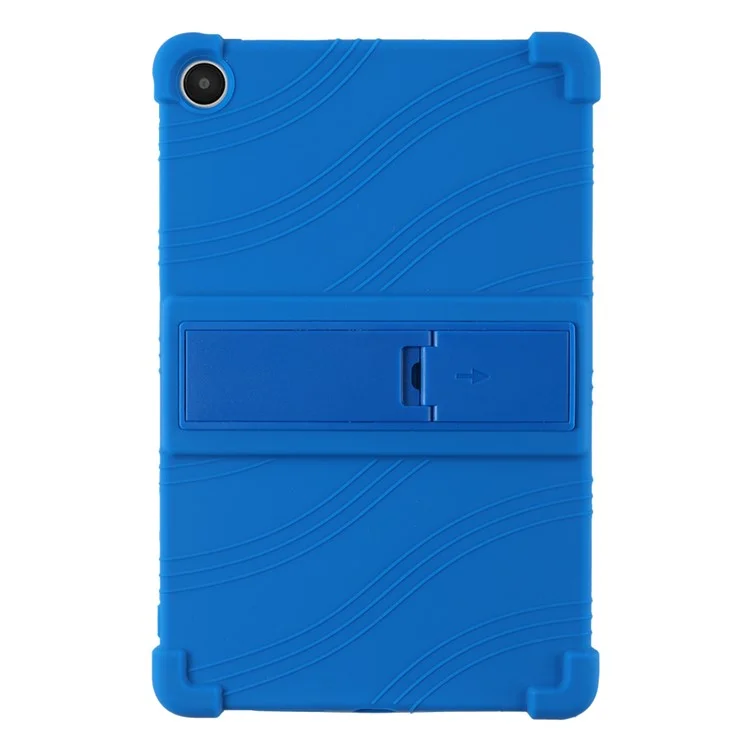 Pour Walmart Onn 11 "tablet Pro Silicone Case Kickstand Cover Corner Protection - Bleu Foncé