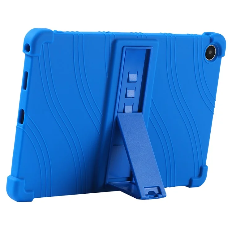 For Walmart Onn 11" Tablet Pro Silicone Case Kickstand Cover Corner Protection - Dark Blue