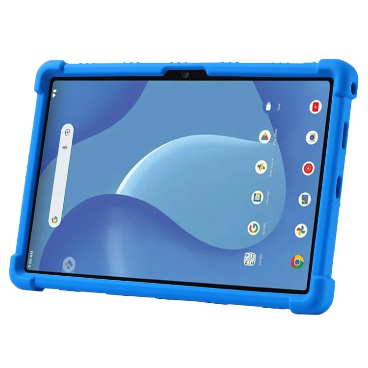 For Walmart Onn 11" Tablet Pro Silicone Case Kickstand Cover Corner Protection - Dark Blue