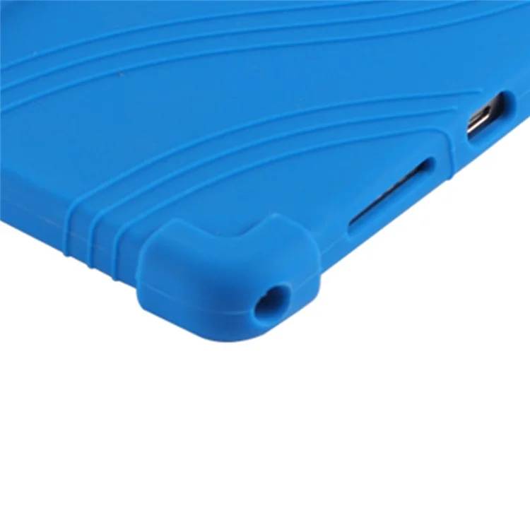For Walmart Onn 11" Tablet Pro Silicone Case Kickstand Cover Corner Protection - Dark Blue