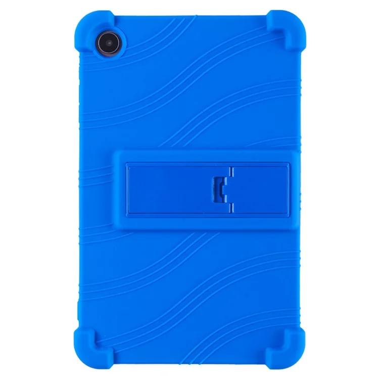 Per Alldocube iPlay 50 Mini Custodia in Morbido Silicone Regolabile Supporto Kickstand Custodia per Tablet - Blu Scuro