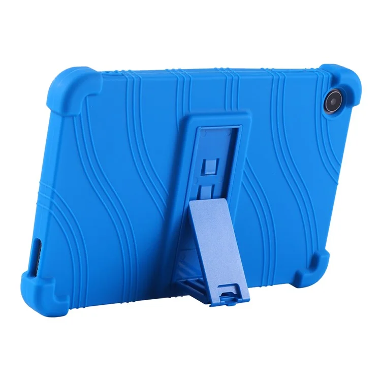 Per Alldocube iPlay 50 Mini Custodia in Morbido Silicone Regolabile Supporto Kickstand Custodia per Tablet - Blu Scuro