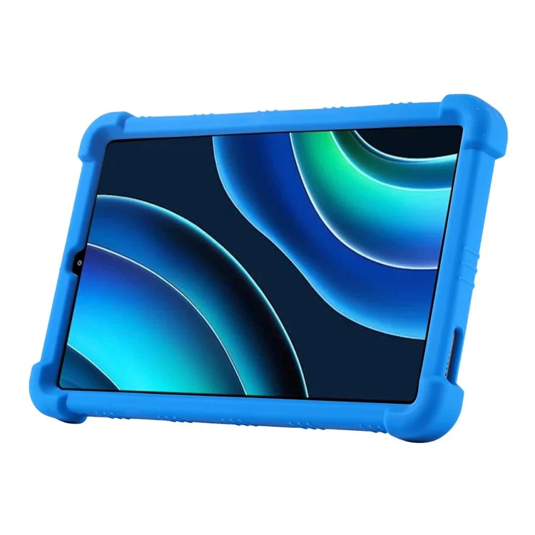 Per Alldocube iPlay 50 Mini Custodia in Morbido Silicone Regolabile Supporto Kickstand Custodia per Tablet - Blu Scuro