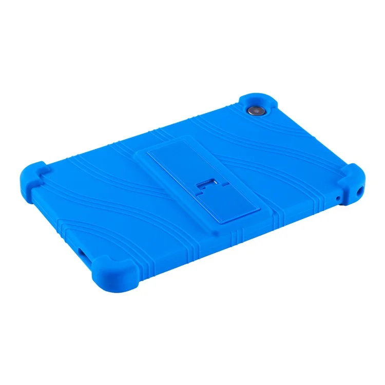 Per Alldocube iPlay 50 Mini Custodia in Morbido Silicone Regolabile Supporto Kickstand Custodia per Tablet - Blu Scuro