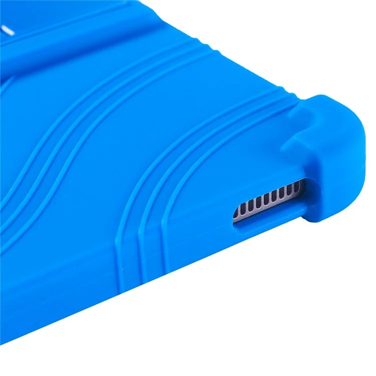 Per Alldocube iPlay 50 Mini Custodia in Morbido Silicone Regolabile Supporto Kickstand Custodia per Tablet - Blu Scuro