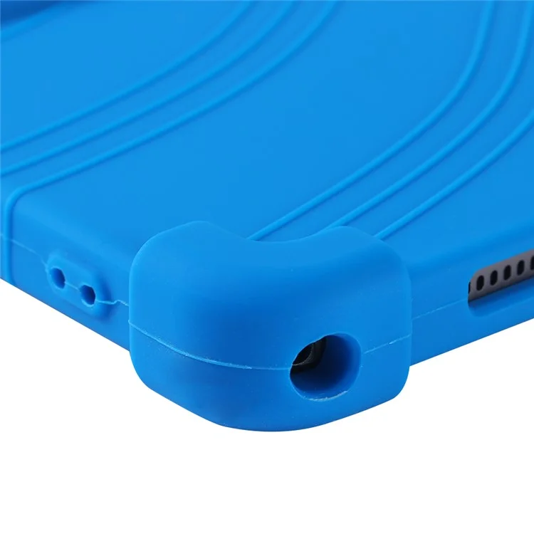 For Lenovo Tab M11 / Xiaoxin Pad 11 2024 Kickstand Case Reinforced Corners Silicone Cover - Dark Blue