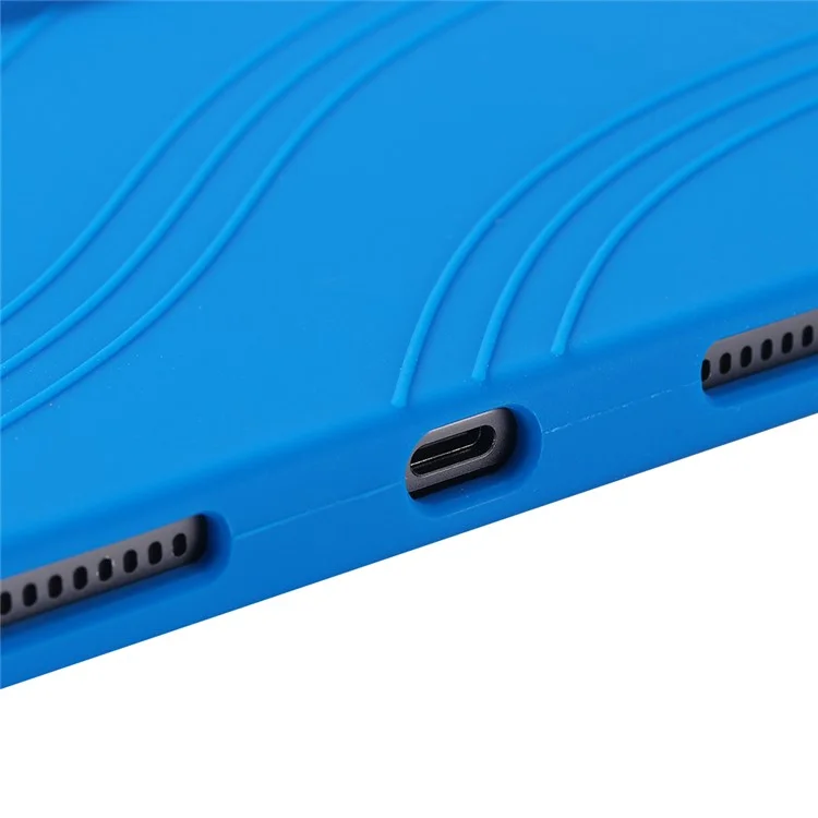 For Lenovo Tab M11 / Xiaoxin Pad 11 2024 Kickstand Case Reinforced Corners Silicone Cover - Dark Blue