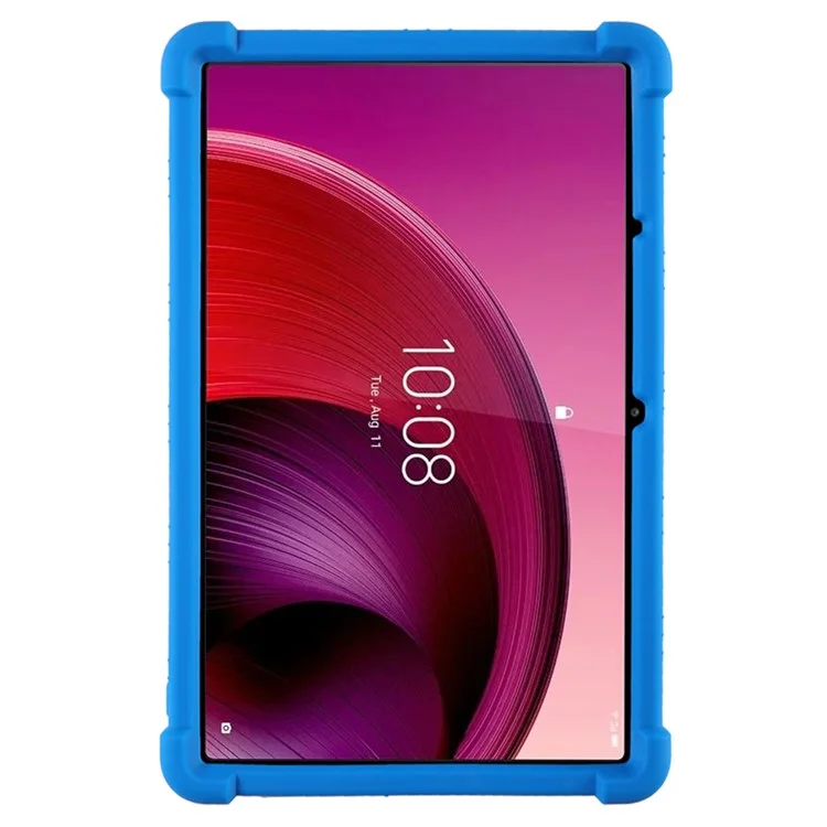 Pour Lenovo Tab M10 5G Étui de protection en silicone avec support pliable - Bleu foncé