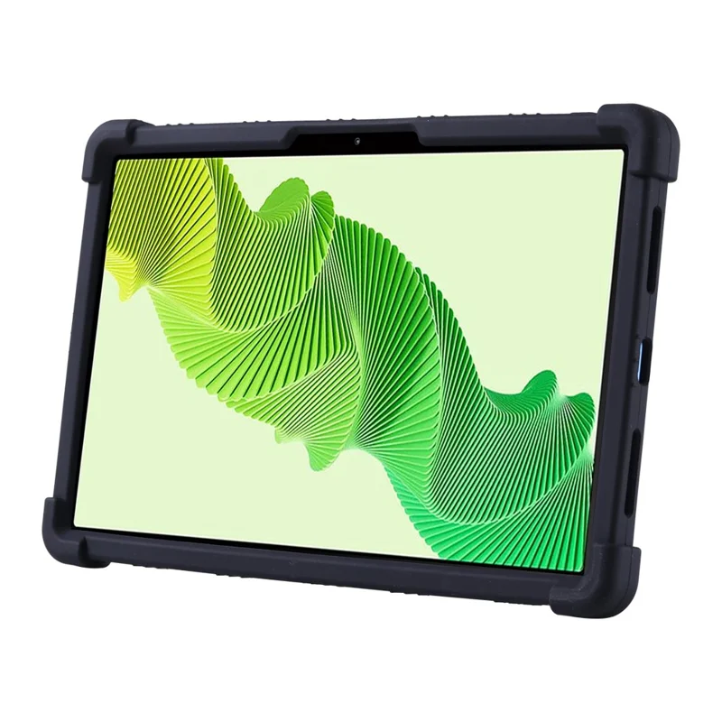 Para Realme Pad X Tablet Case Capa de Silicone à Prova de Choques com Suporte Ajustável - Preto