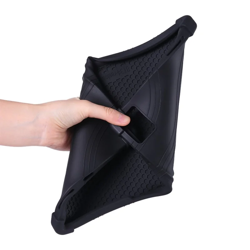 Para Realme Pad X Tablet Case Capa de Silicone à Prova de Choques com Suporte Ajustável - Preto
