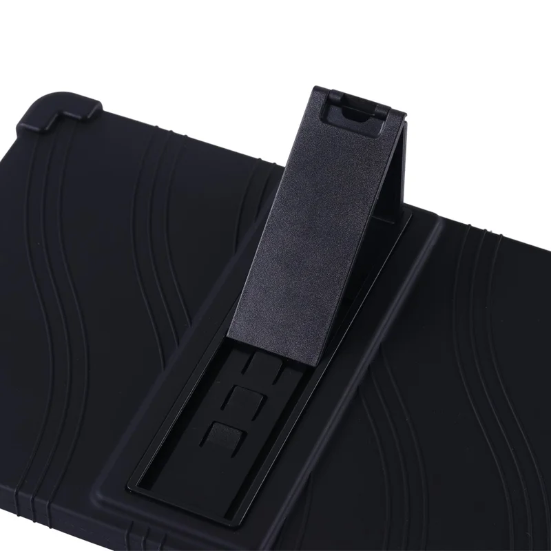 Para Realme Pad X Tablet Case Capa de Silicone à Prova de Choques com Suporte Ajustável - Preto