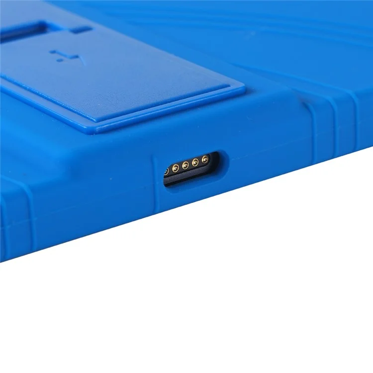 For Doogee T20 / T20S Kickstand Case Shock-Absorbing Silicone Tablet Cover - Dark Blue