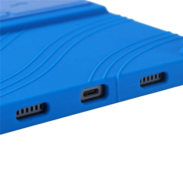 Pour Doogee T20 / Couverture de Comprimés en Silicone Absorbant Les Chocs de Coque en Silicone - Bleu Foncé