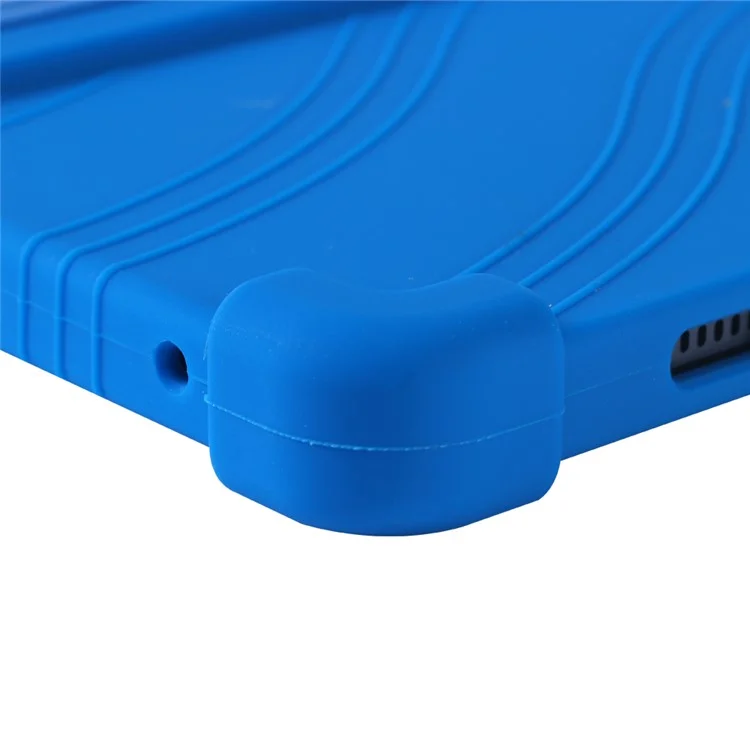 For Doogee T20 / T20S Kickstand Case Shock-Absorbing Silicone Tablet Cover - Dark Blue