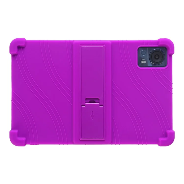 For Doogee T20 / T20S Kickstand Case Shock-Absorbing Silicone Tablet Cover - Purple