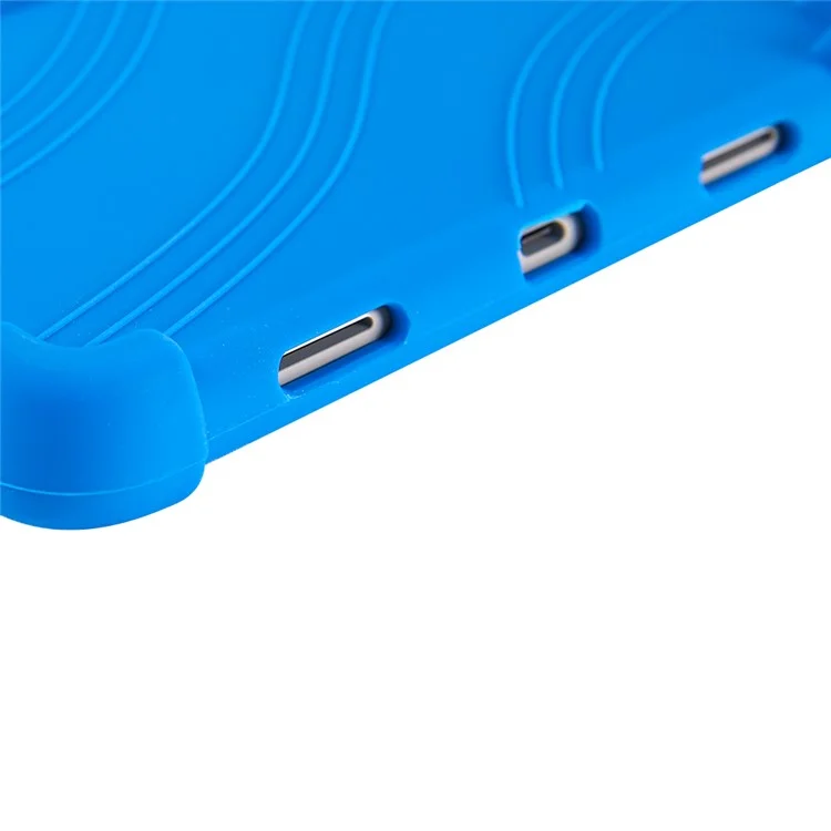 Para Google Pixel Tablet Silicona Funda Plegable con Soporte Tablet Protectora contra Golpes - Azul Oscuro