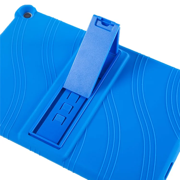 Para Google Pixel Tablet Silicona Funda Plegable con Soporte Tablet Protectora contra Golpes - Azul Oscuro