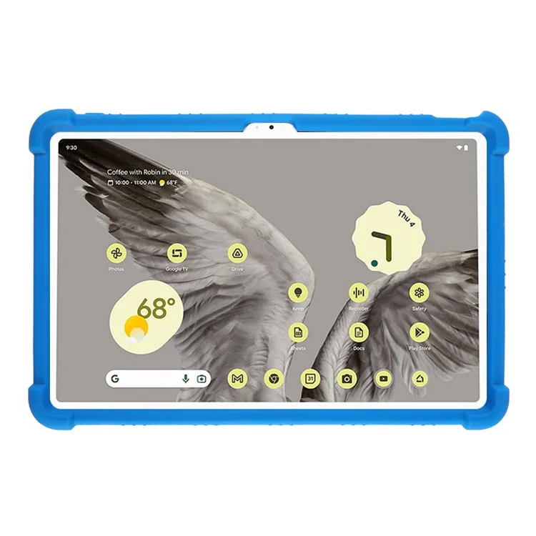 Para Google Pixel Tablet Silicona Funda Plegable con Soporte Tablet Protectora contra Golpes - Azul Oscuro