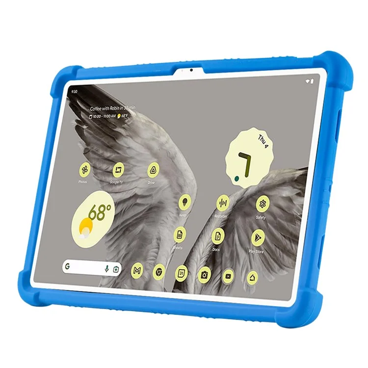 Para Google Pixel Tablet Silicona Funda Plegable con Soporte Tablet Protectora contra Golpes - Azul Oscuro