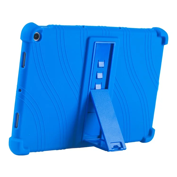 Para Google Pixel Tablet Silicona Funda Plegable con Soporte Tablet Protectora contra Golpes - Azul Oscuro