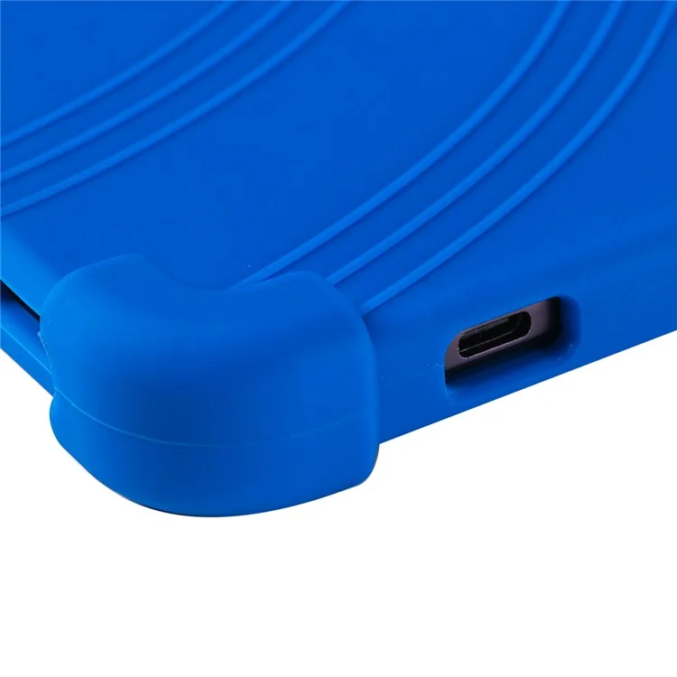 Para Teclast M40 Plus (Cámara Dual) / P40HD (Cámara Dual) / M40S (Cámara Dual) Funda de Silicona para Tablet Amigable para Niños Cubierta Protectora - Azul Oscuro