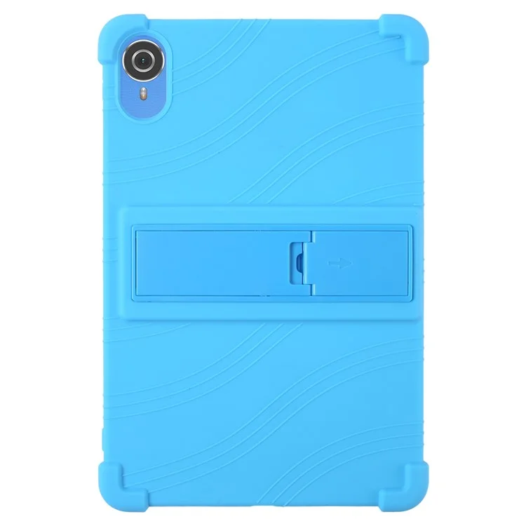 For Teclast P25T / P26T Silicone Case Kickstand Shockproof Protective Cover - Sky Blue