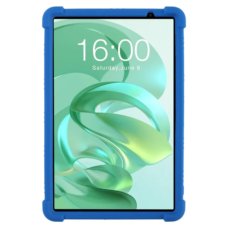 For Teclast P25T / P26T Silicone Case Kickstand Shockproof Protective Cover - Dark Blue