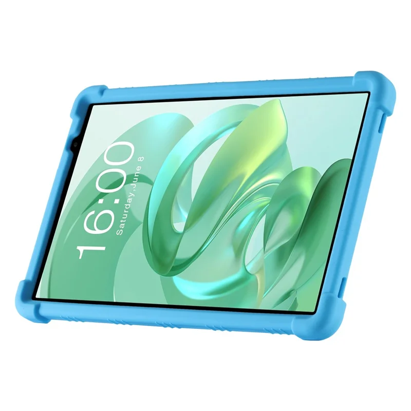 For Teclast P25T / P26T Silicone Case Kickstand Shockproof Protective Cover - Dark Blue
