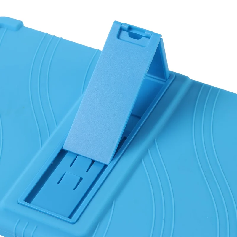 For Teclast P25T / P26T Silicone Case Kickstand Shockproof Protective Cover - Dark Blue