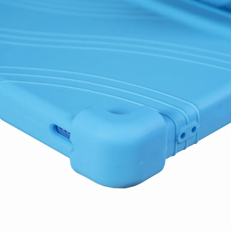 For Teclast P25T / P26T Silicone Case Kickstand Shockproof Protective Cover - Dark Blue