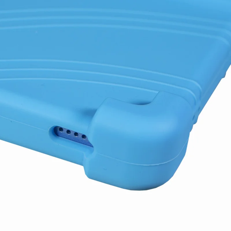 For Teclast P25T / P26T Silicone Case Kickstand Shockproof Protective Cover - Dark Blue