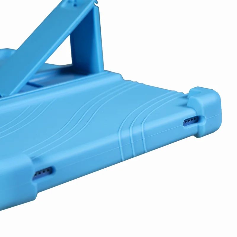 For Teclast P25T / P26T Silicone Case Kickstand Shockproof Protective Cover - Dark Blue