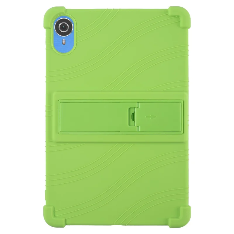 For Teclast P25T / P26T Silicone Case Kickstand Shockproof Protective Cover - Green