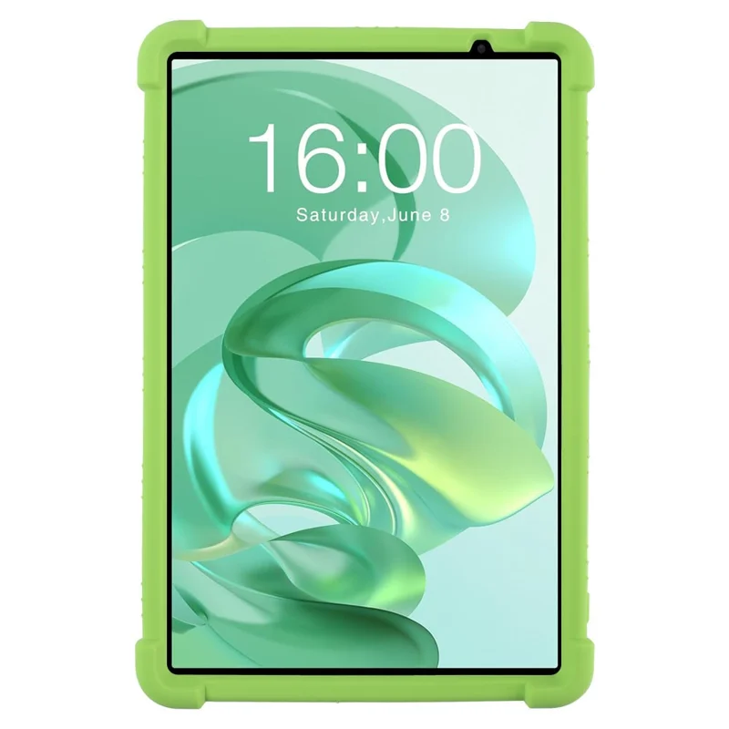 For Teclast P25T / P26T Silicone Case Kickstand Shockproof Protective Cover - Green