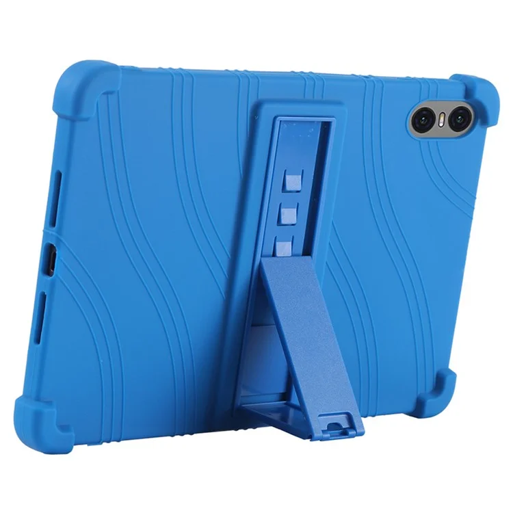 For Teclast T50 Pro Protective Cover Silicone Tablet Case Multiple Viewing Kickstand - Dark Blue