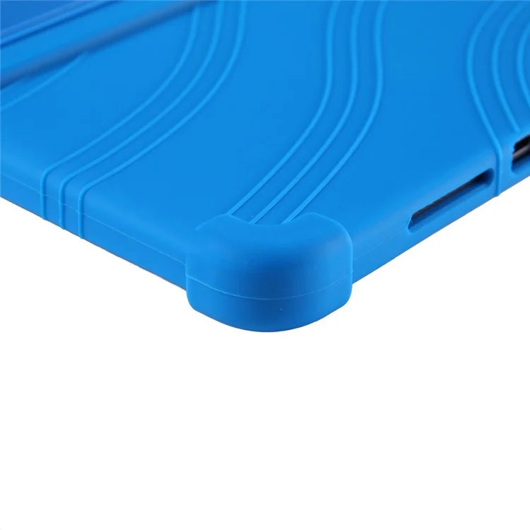 For Teclast T50 Pro Protective Cover Silicone Tablet Case Multiple Viewing Kickstand - Dark Blue