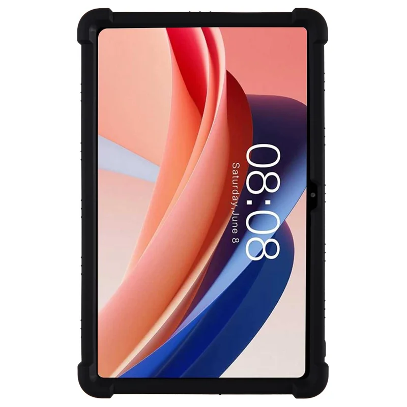 Beskyttende cover til Teclast T50 Pro silikone tablettehylster med flere betragtningsvinkler kickstand - Sort